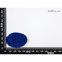 แป้นเชือกเทียนวงรี  3x4.5 cm สีน้ำเงิน