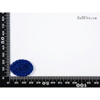 แป้นเชือกเทียนวงรี  2x3 cm สีน้ำเงิน