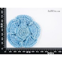 ดอกไม้เชือกเทียน 5 กลีบ รูเล็ก 7 cm สีฟ้าอ่อน